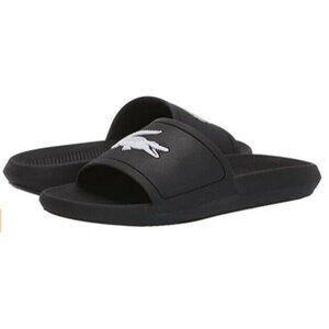 Lacoste Men's Croco Slide Sandal 7-37CMA0018312 - Black/White